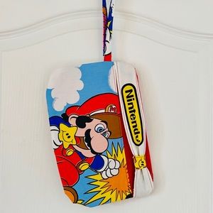 One of a kind handmade Mario Large Wristlet